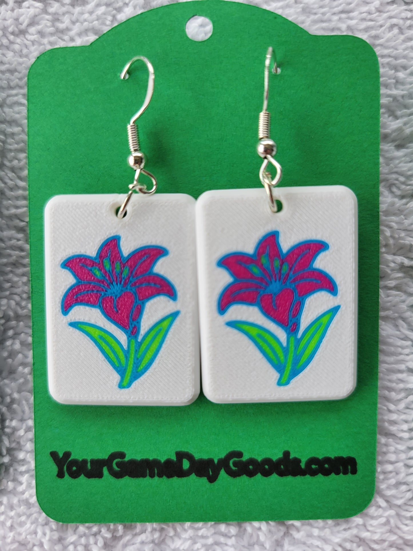 Mah Jongg Tile Earrings - Lily