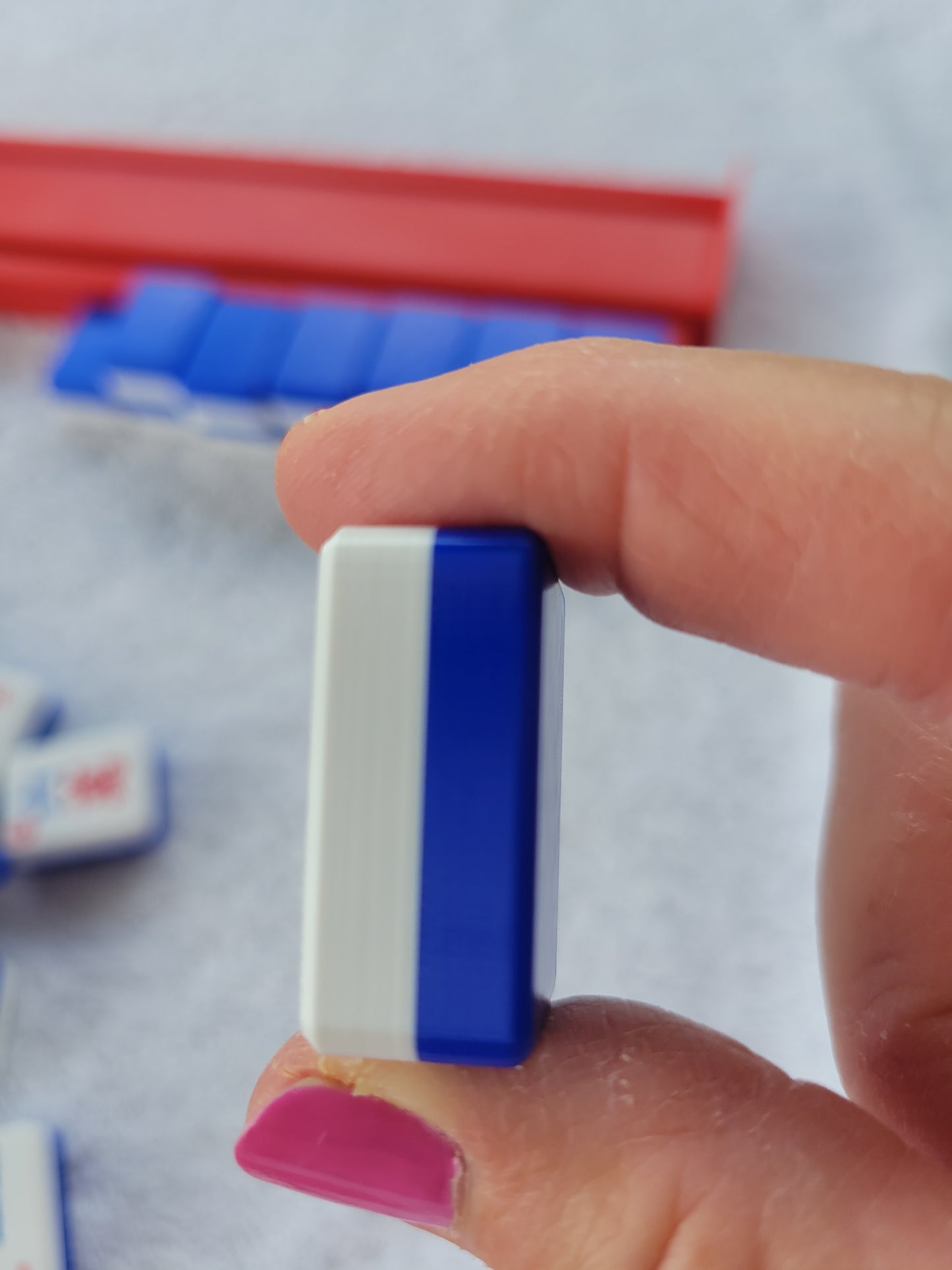 Harmony 3D Printed Full Size Mah Jongg Travel Set - Electric Blue