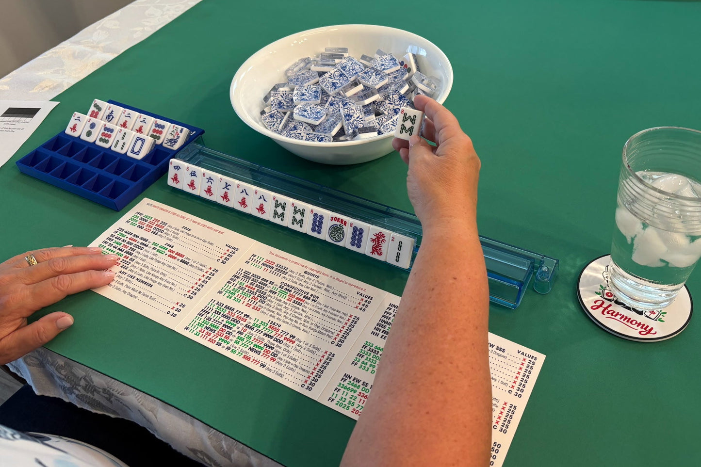 Mah Jongg Solitaire Playing Tray "Smile! It's Mah Jongg Time"