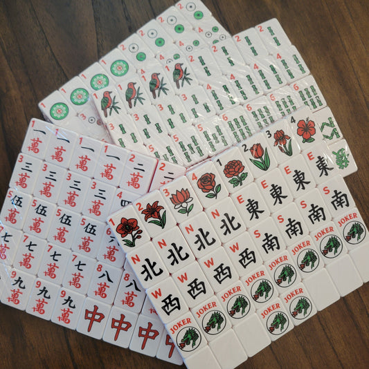 Harmony Full Size Mah Jongg Travel Tiles Red-Green-Black