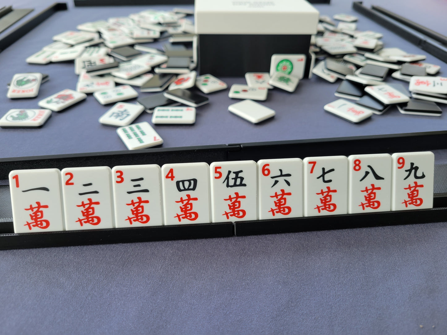 Harmony Compact Mah Jongg Travel Tiles Red-Green-Black