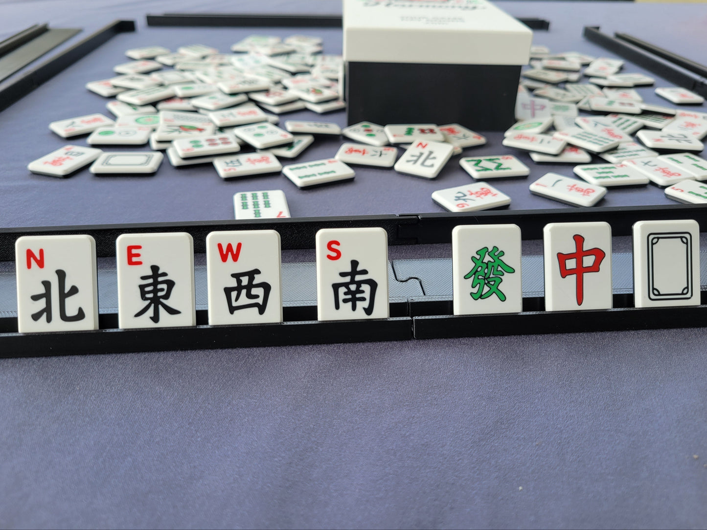 Harmony Compact Mah Jongg Travel Tiles Red-Green-Black