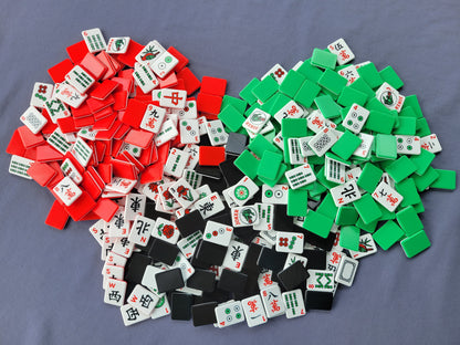 Harmony Compact Mah Jongg Travel Tiles Red-Green-Black