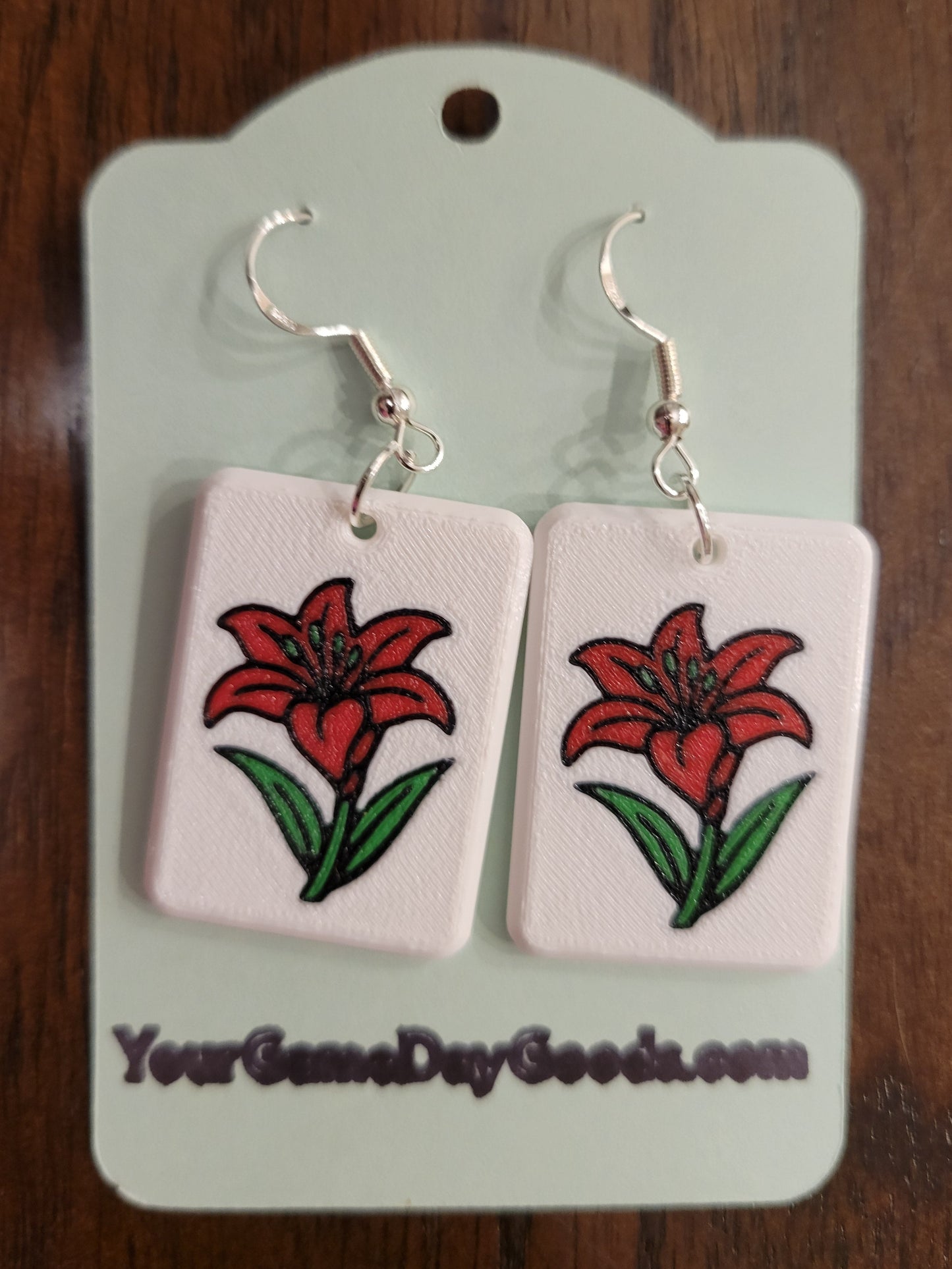 Mah Jongg Tile Earrings - Lily