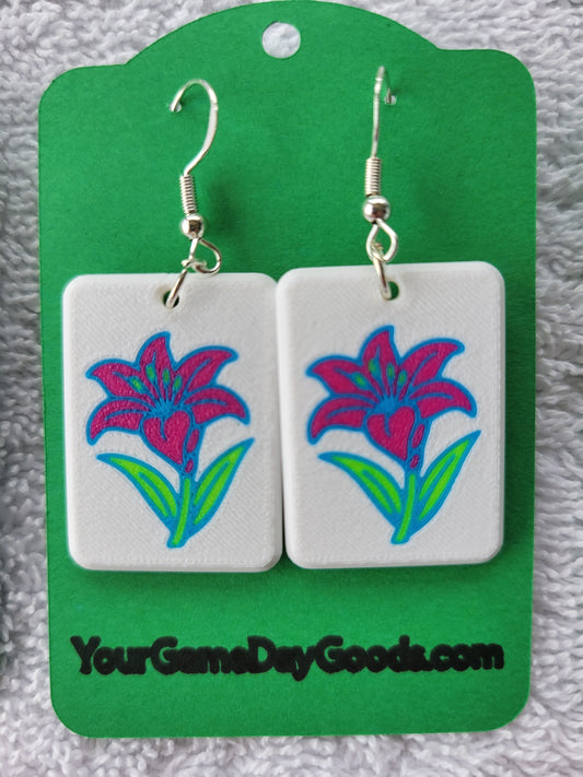 Mah Jongg Tile Earrings - Lily