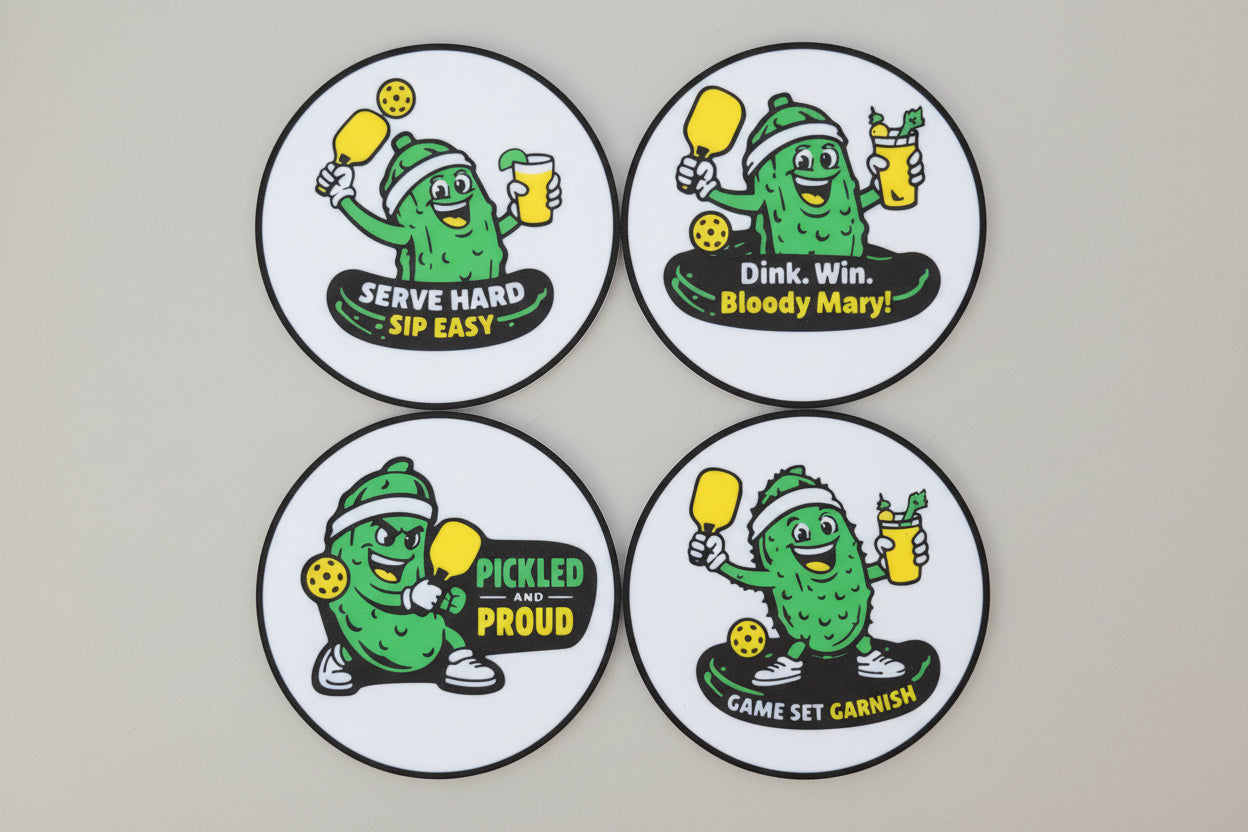 Pickleball Coaster Set #1