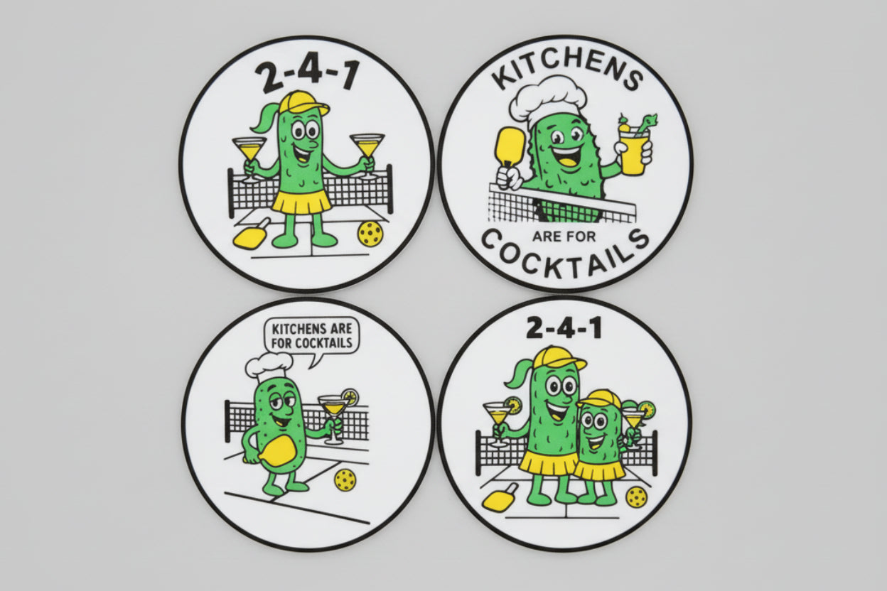 Pickleball Coaster Set #3