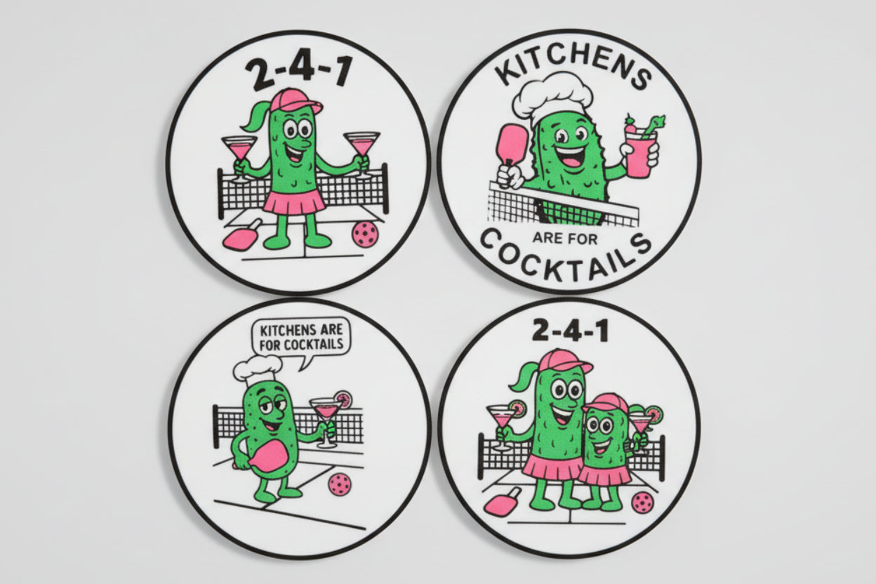 Pickleball Coaster Set #3