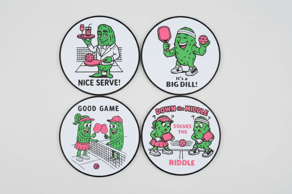 Pickleball Coaster Set #4