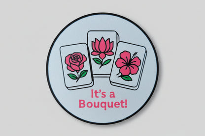 It's A Bouquet! Mah Jongg Drink Coaster