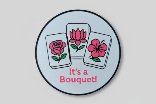 It's A Bouquet! Mah Jongg Drink Coaster