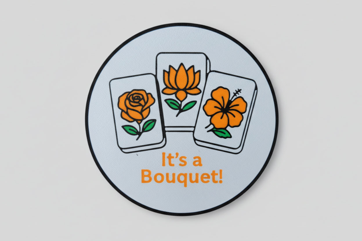It's A Bouquet! Mah Jongg Drink Coaster