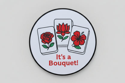 It's A Bouquet! Mah Jongg Drink Coaster