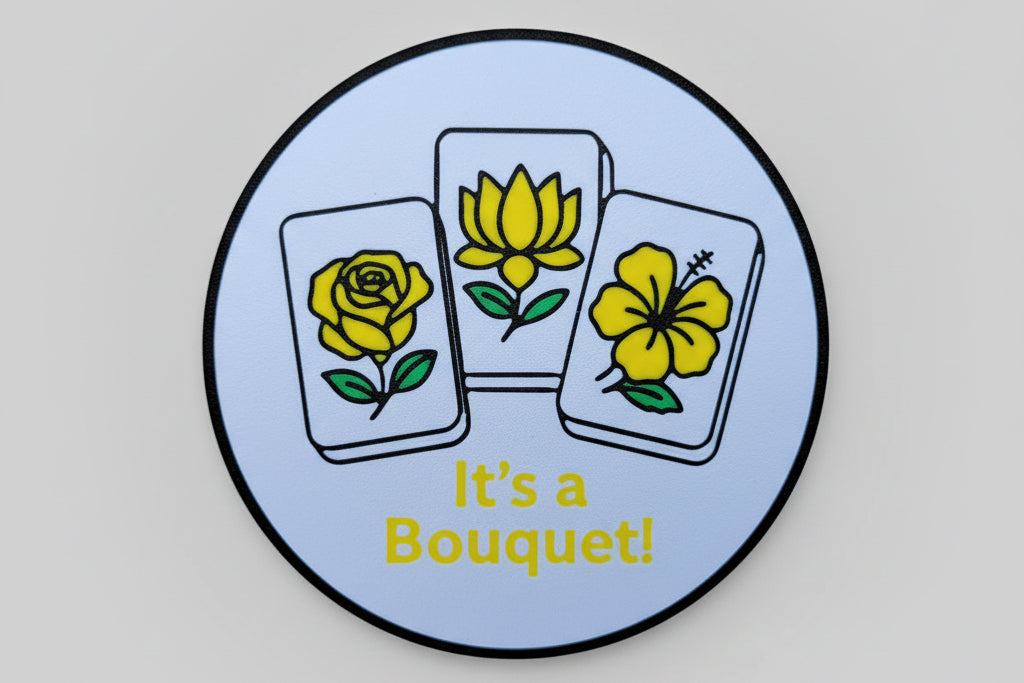 It's A Bouquet! Mah Jongg Drink Coaster