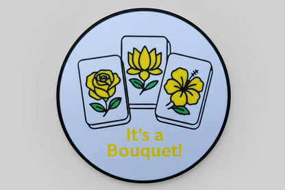 It's A Bouquet! Mah Jongg Drink Coaster