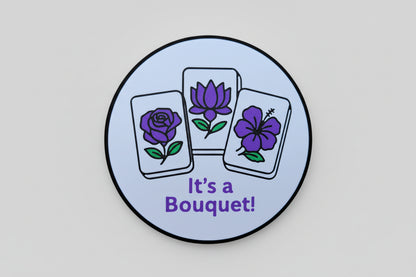 It's A Bouquet! Mah Jongg Drink Coaster