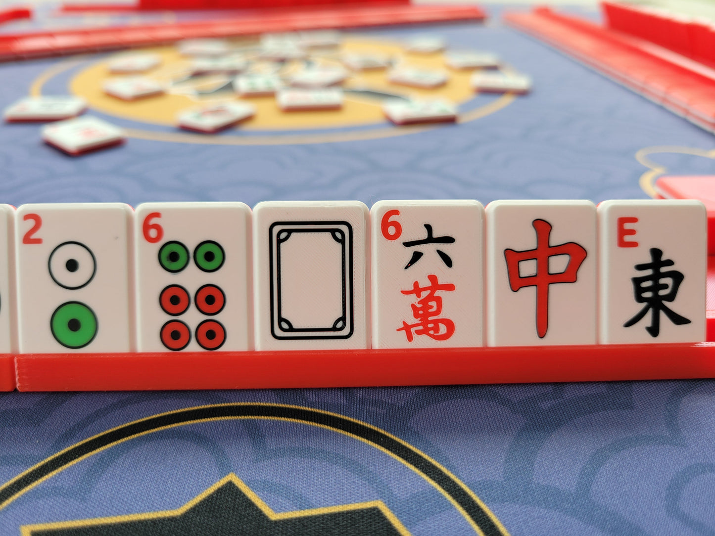 Harmony Compact Mah Jongg Travel Tiles Red-Green-Black