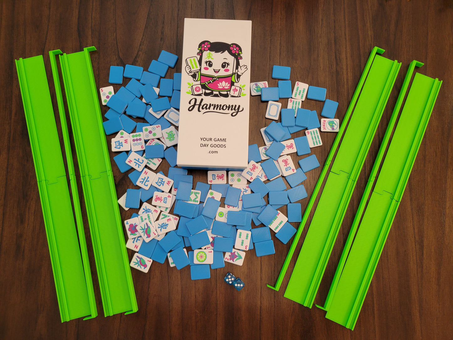 Harmony Compact Mah Jongg Travel Set - Lime