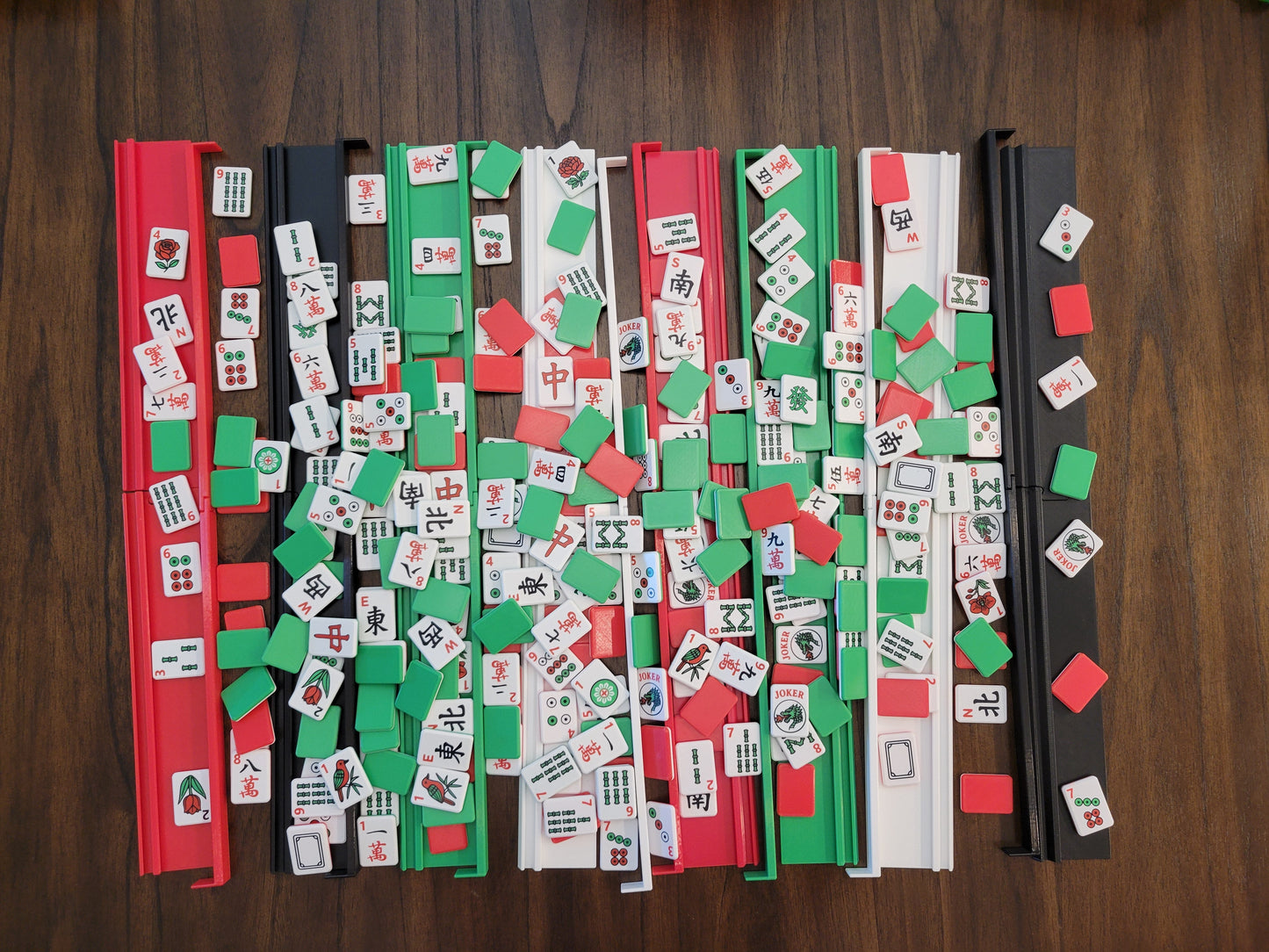 Harmony Compact Mah Jongg Travel Tiles Red-Green-Black