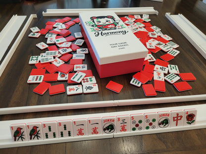 Harmony Compact Mah Jongg Travel Tiles Red-Green-Black
