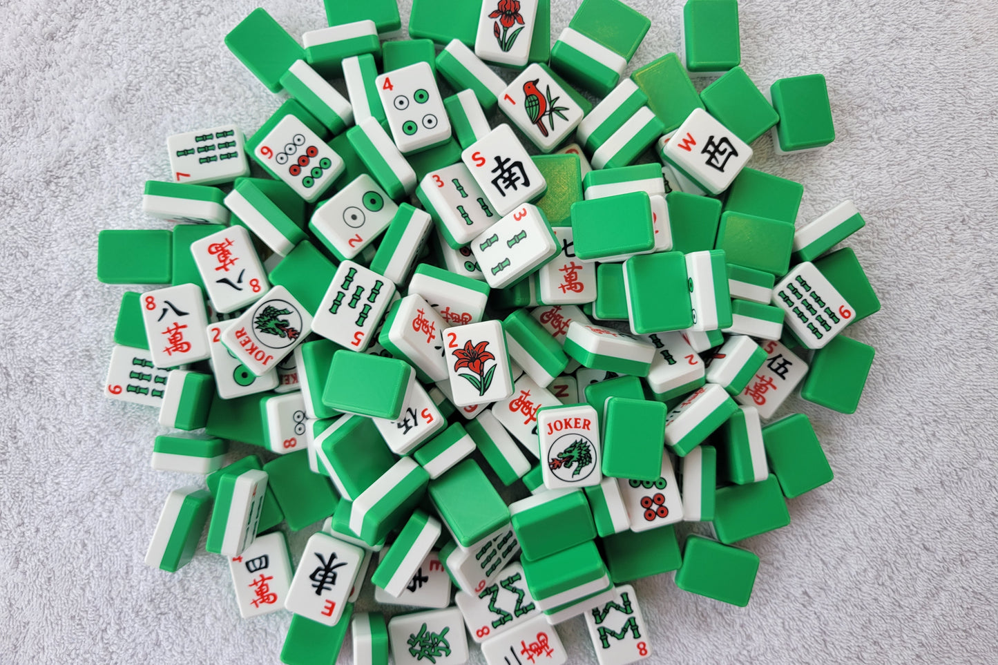 Harmony Full Size Mah Jongg Travel Tiles Red-Green-Black