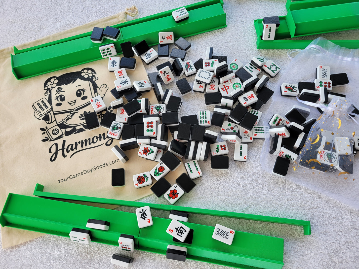 Harmony Full Size Mah Jongg Travel Set Red-Green-Black
