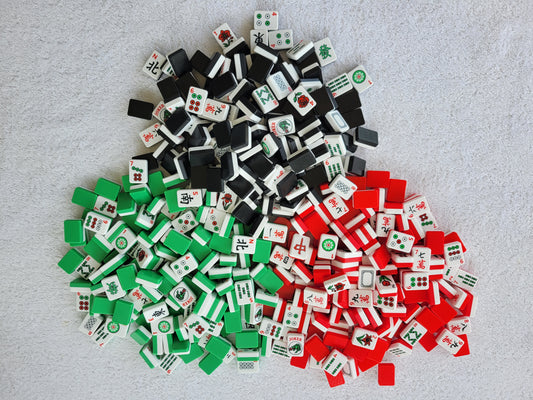 Harmony Full Size Mah Jongg Travel Tiles Red-Green-Black