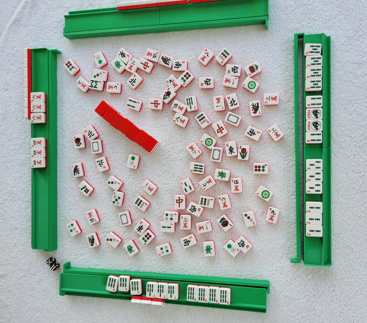 Harmony Full Size Mah Jongg Travel Set Red-Green-Black