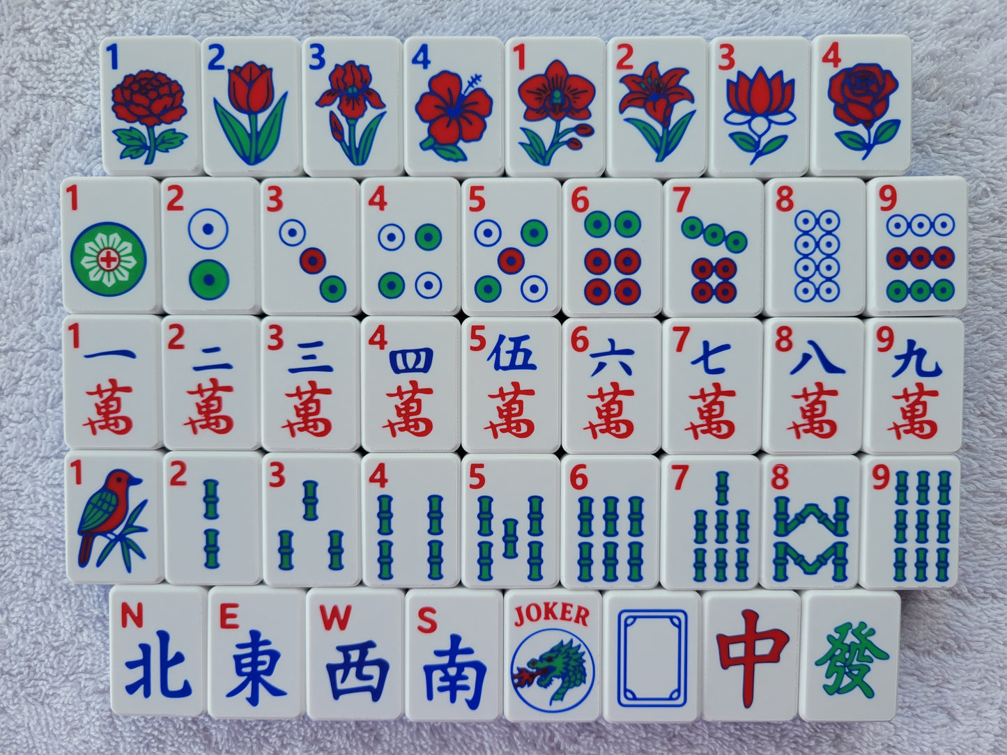 Harmony 3D Printed Full Size Mah Jongg Travel Set - Electric Blue