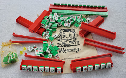 Harmony 3D Printed Full Size Mah Jongg Travel Set - Green