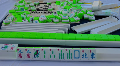 NEW! Harmony 3D Printed Full Size Mah Jongg Travel Set - Thin Racks - Lime Tiles
