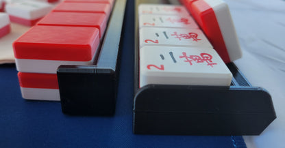 NEW! Harmony 3D Printed Full Size Mah Jongg Travel Set - Thin Racks - Red Tiles