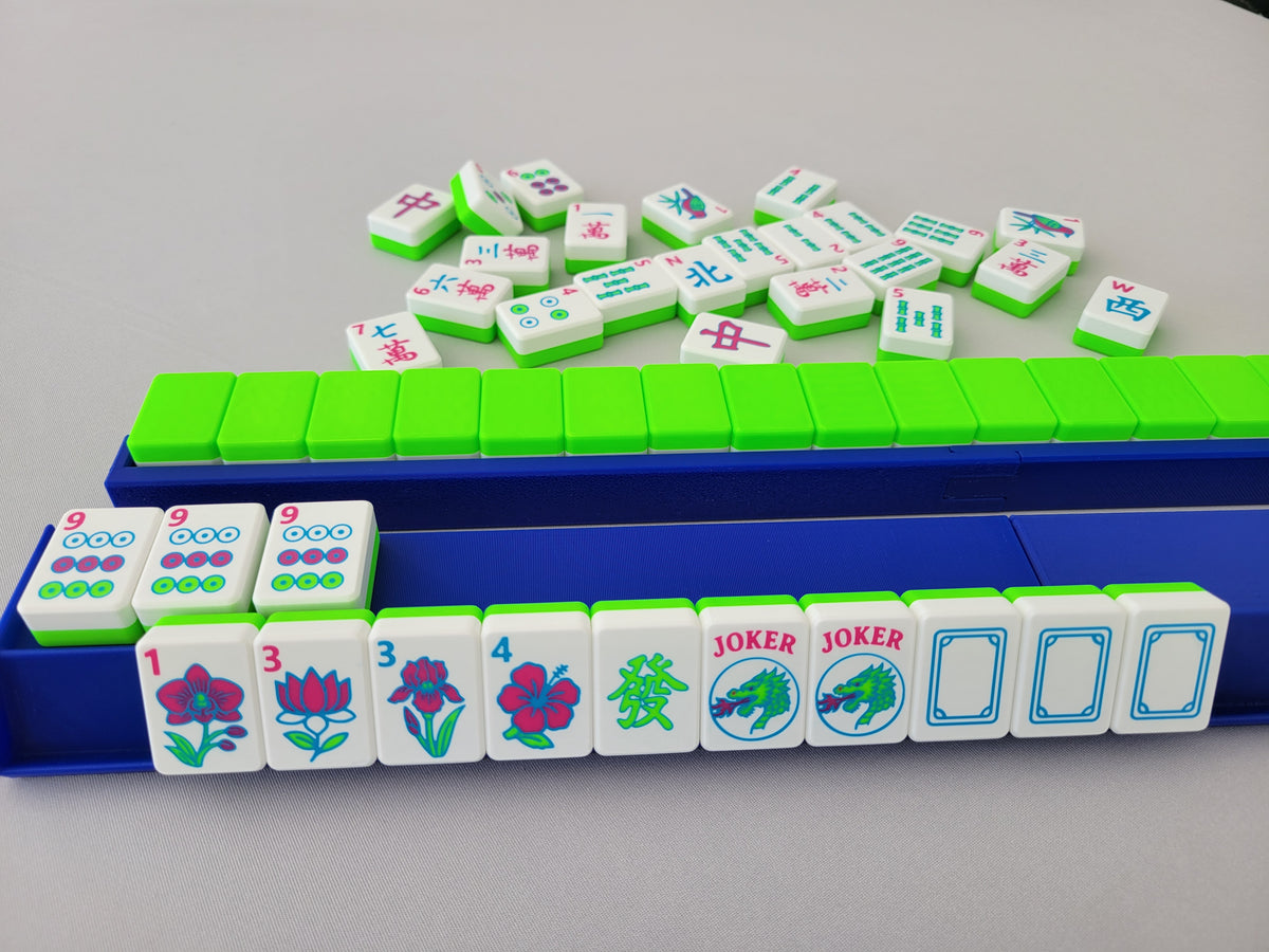 Harmony 3D Printed Full Size Mah Jongg Travel Set - Lime