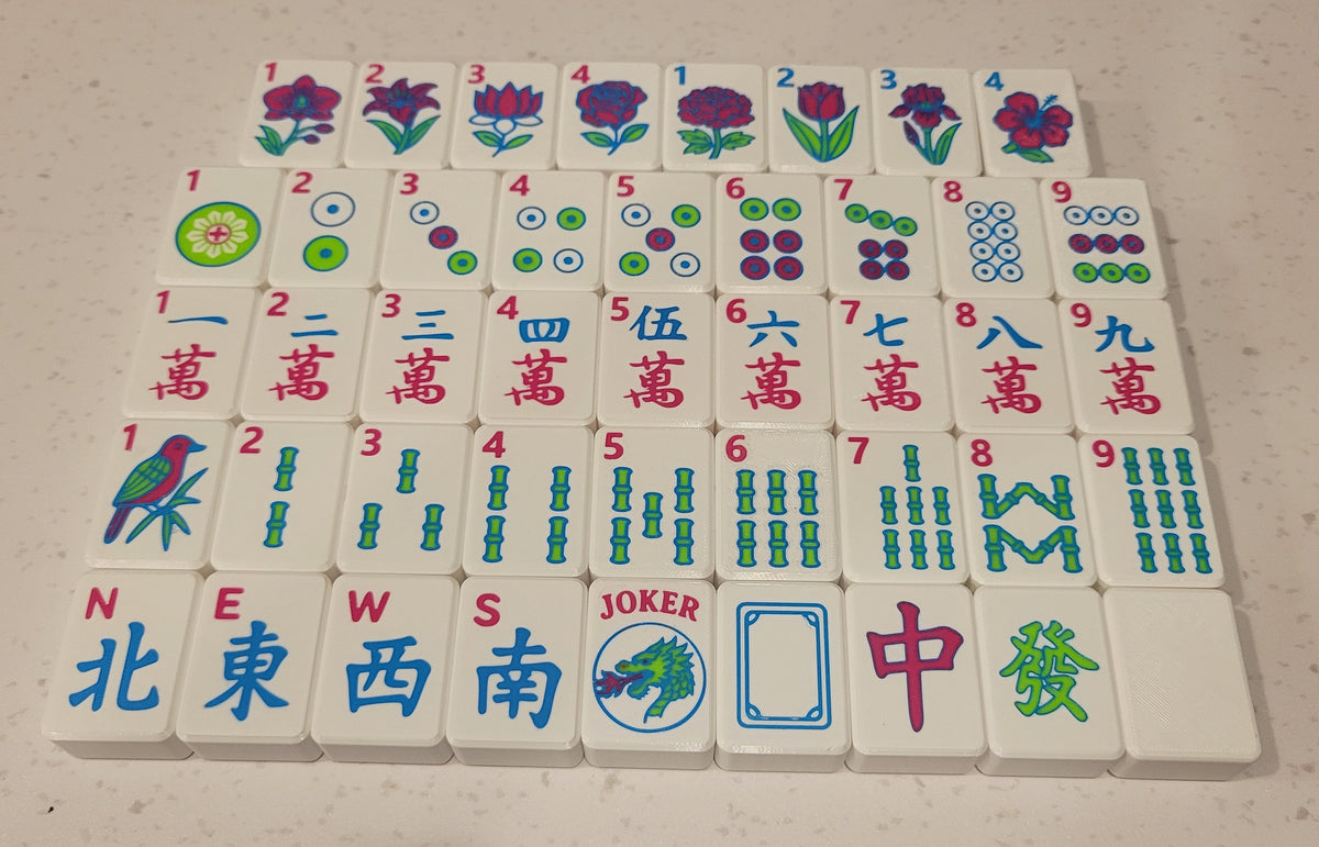 NEW! Harmony 3D Printed Full Size Mah Jongg Travel Tiles - White