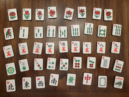 3d printed mah jongg tiles Red green black high resolution multicolor smooth face floating lightweight  with racks and pushers portable custom box harmony