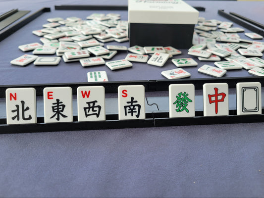 3d printed mah jongg tiles red green black high resolution multicolor smooth face floating lightweight