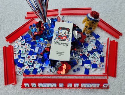 Harmony 3D Printed Compact Mah Jongg Travel Set - Patriotic Edition
