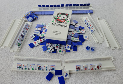 Harmony 3D Printed Compact Mah Jongg Travel Set - Electric Blue
