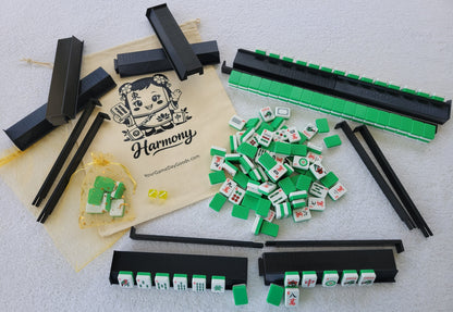 Harmony 3D Printed Full Size Mah Jongg Travel Set - Green
