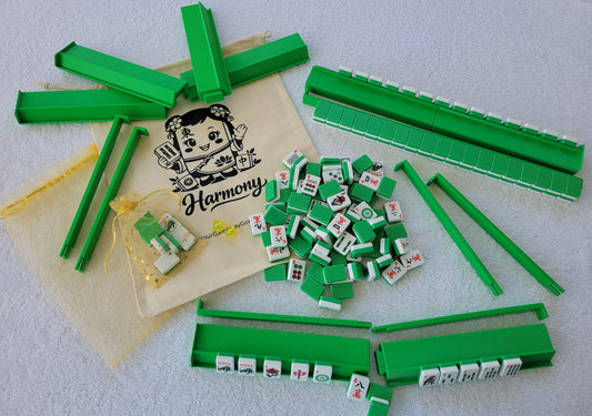 Harmony 3D Printed Full Size Mah Jongg Travel Set - Green