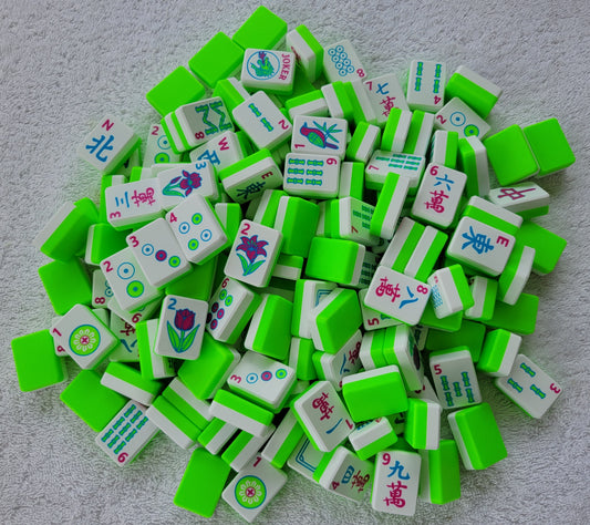 Harmony 3D Printed Full Size Mah Jongg Travel Tiles - Lime