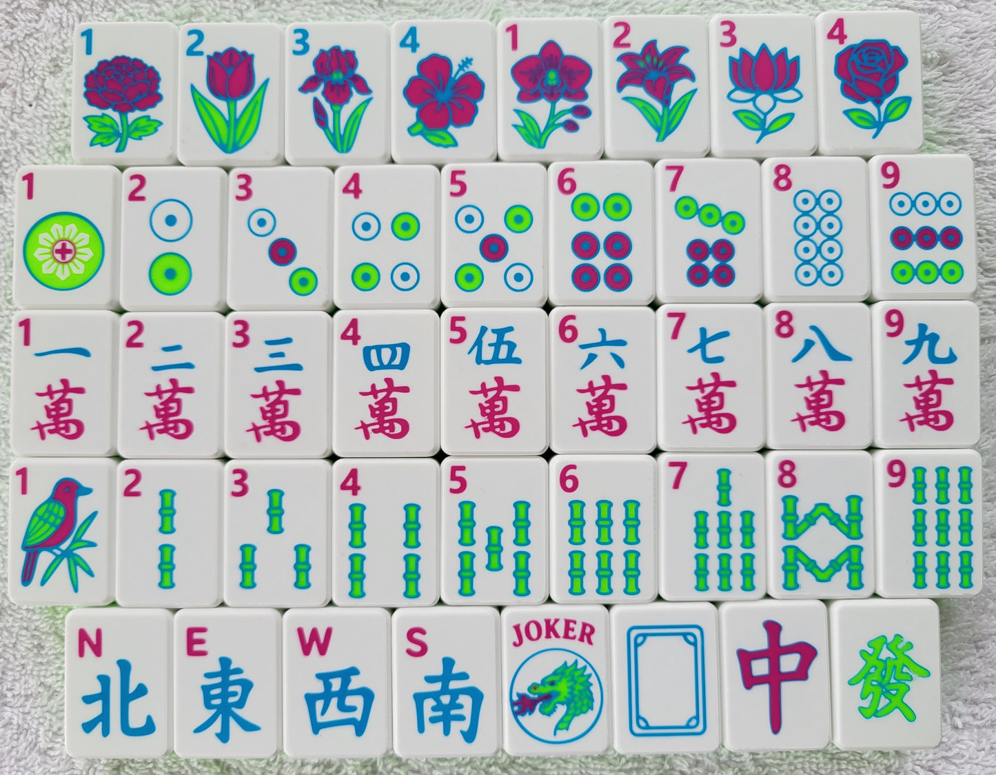 Harmony 3D Printed Full Size Mah Jongg Travel Set - Lime