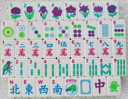 Harmony 3D Printed Full Size Mah Jongg Travel Set - Lime