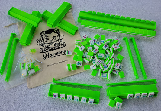 Harmony 3D Printed Full Size Mah Jongg Travel Set - Lime