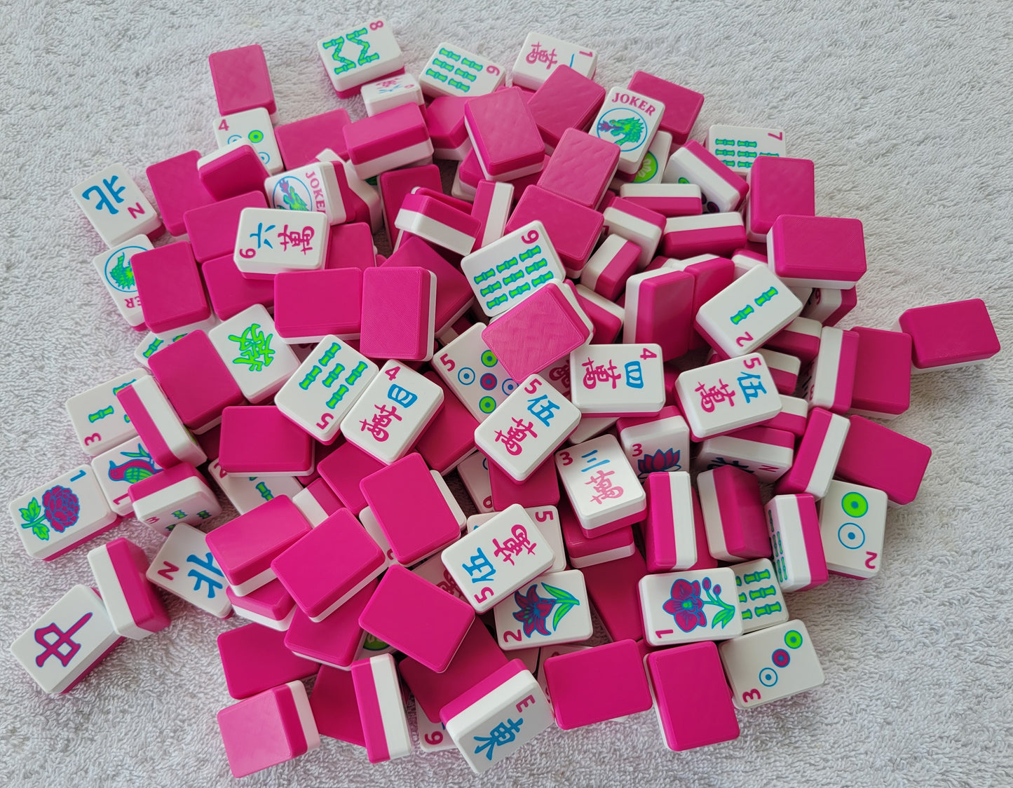 Harmony 3D Printed Full Size Mah Jongg Travel Set - Magenta