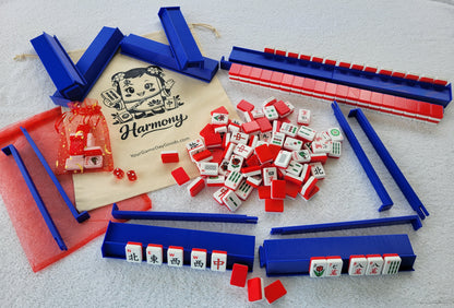 Harmony 3D Printed Full Size Mah Jongg Travel Set - Red