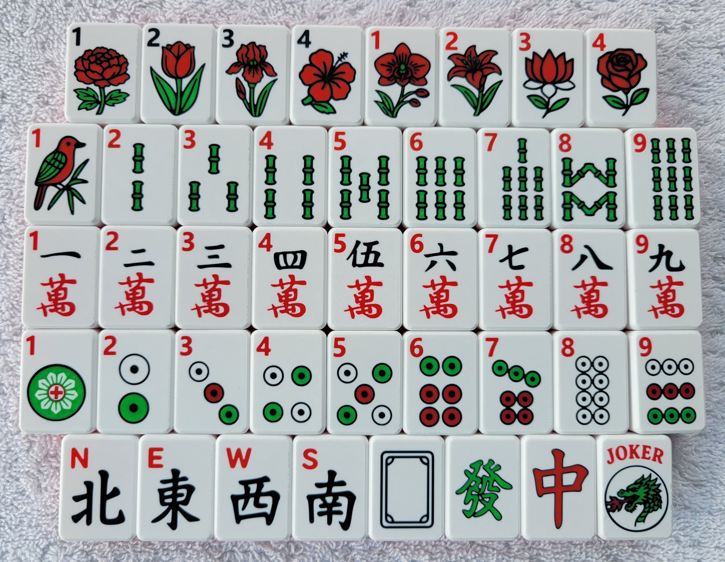 Harmony 3D Printed Full Size Mah Jongg Travel Set - Red