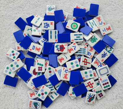 3d printed mah jongg tiles red green black high resolution multicolor smooth face floating lightweight electric blue