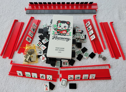 3d printed mah jongg tiles magenta lime cyan red green black high resolution multicolor smooth face floating lightweight