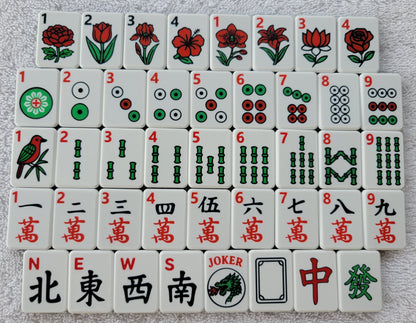 3d printed mah jongg tiles magenta lime cyan red green black high resolution multicolor smooth face floating lightweight